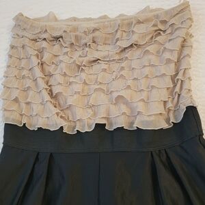 Silence And Noise Strapless Romper Sz M Black And Beige